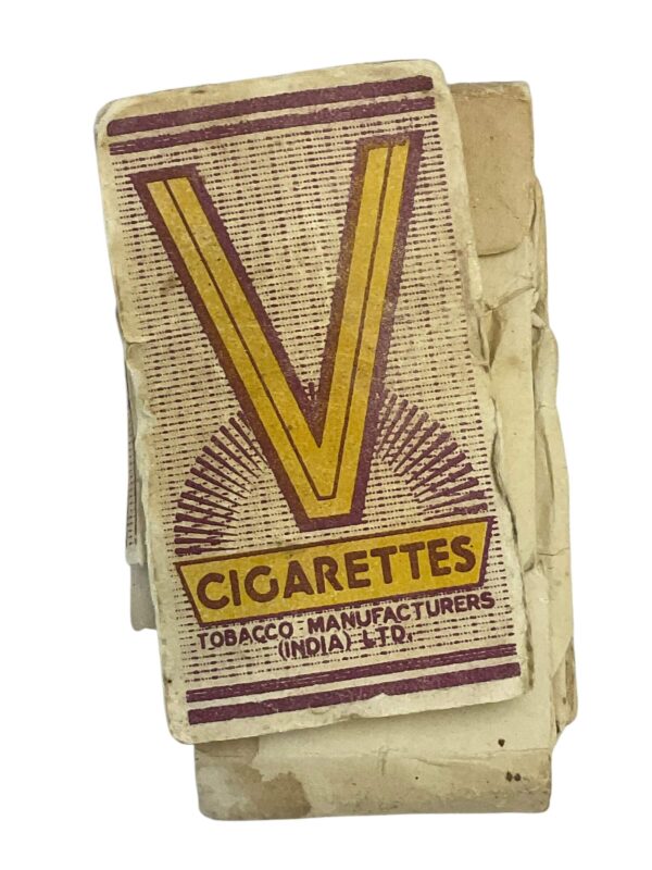 WW2 British Indian Made VICTORY Cigarette Packet With Partial Contents