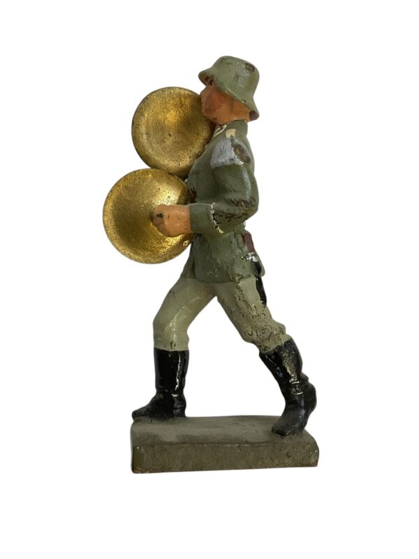 WW2 German Army Heer Bandsman With Cymbals Lineol Toy Soldier