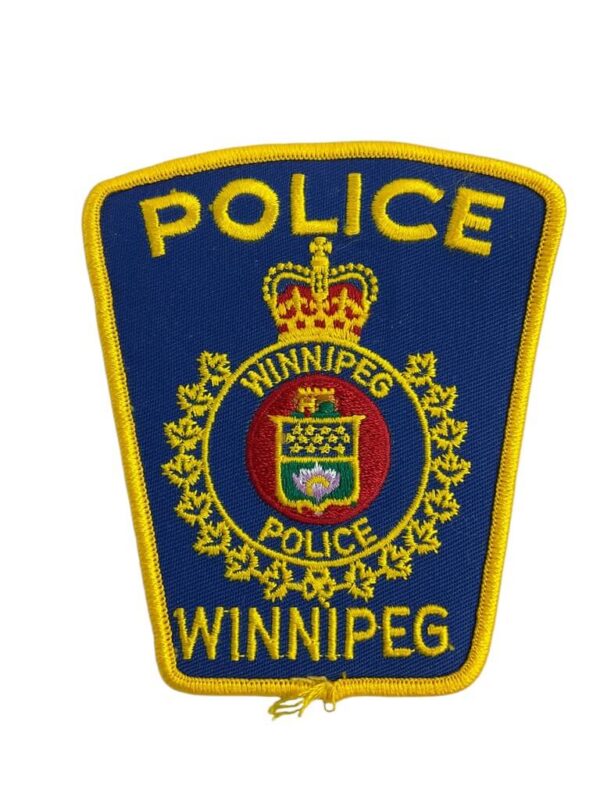 Canadian Winnipeg Manitoba Yellow Border Police Patch