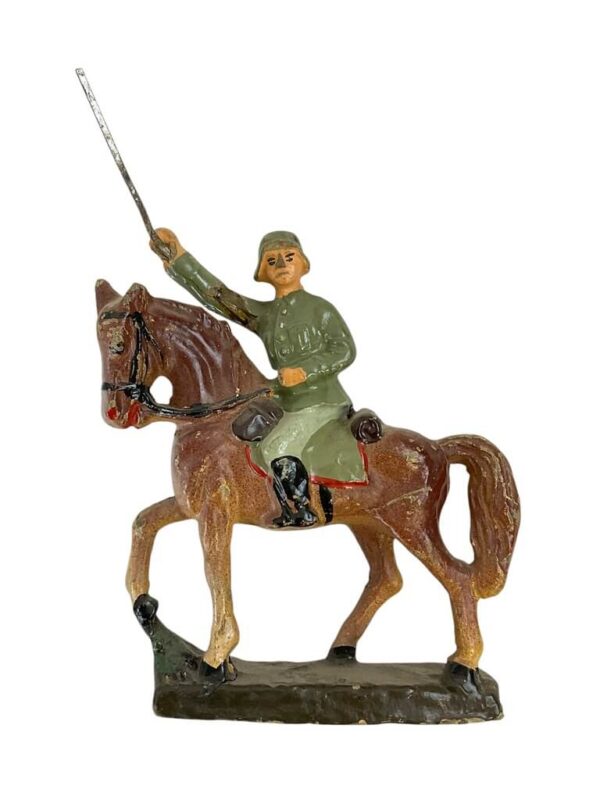 WW2 German Army Heer Cavalry Officer With Horse Schussco Toy Soldier