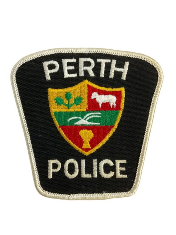 Canadian Perth Ontario White Border Police Patch