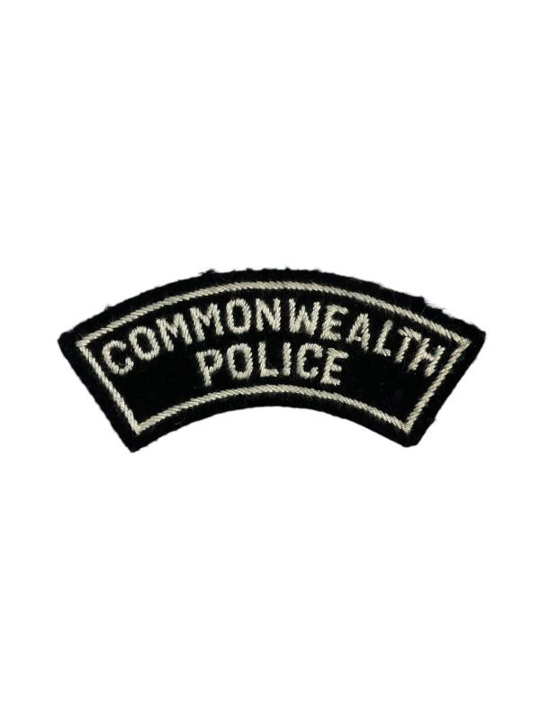 British Commonwealth White Border Police Patch