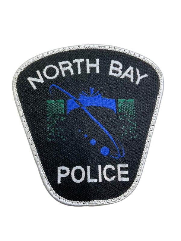 Canadian North Bay Ontario White Border Woven Police Patch