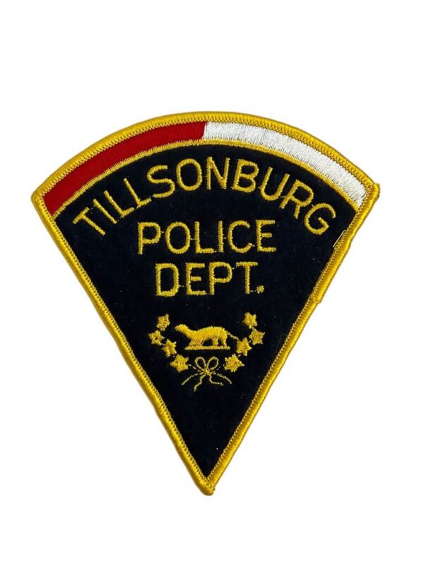 Canadian Tillsonburg Ontario Yellow Border Police Patch