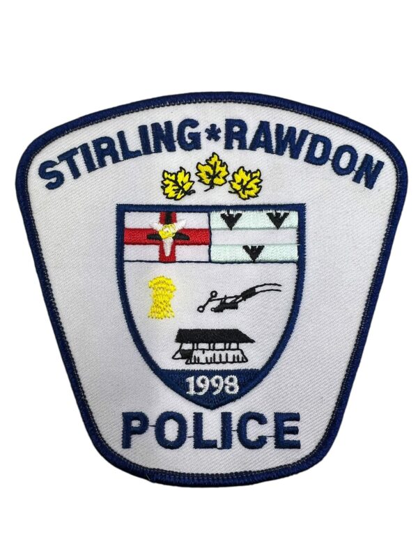 Canadian Stirling Rawden Ontario Blue Border Police Patch