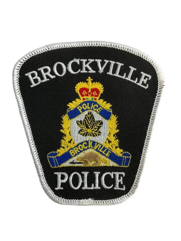 Canadian Brockville Ontario White Border Police Patch