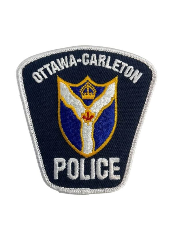 Canadian Ottawa-Carleton Ontario White Border Police Patch