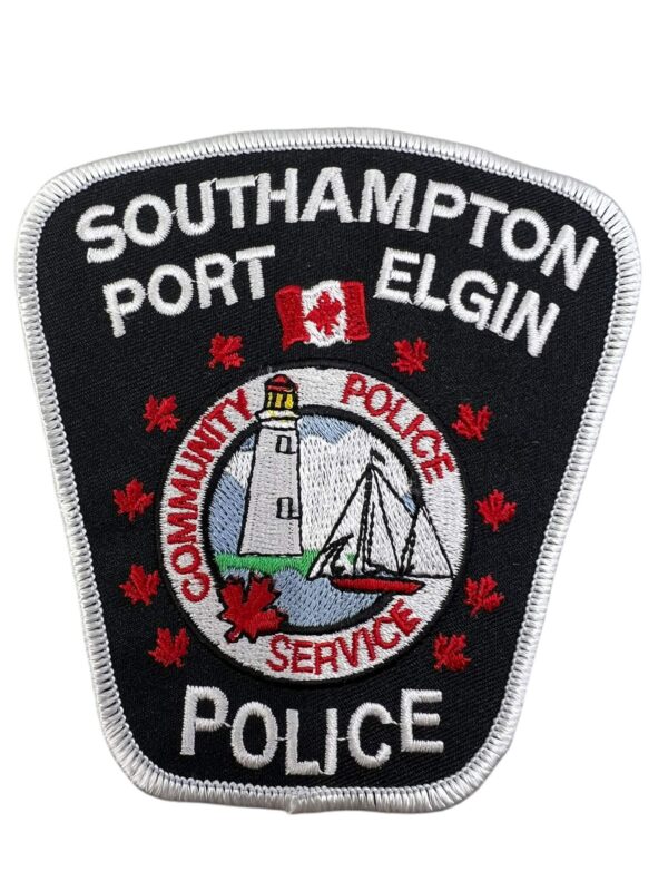 Canadian Southampton Port Elgin Ontario White Border Police Patch