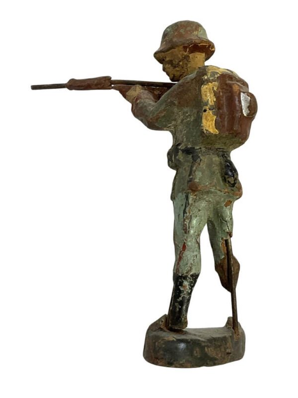 WW2 German Army Heer Rifleman Shooting Elastolin Toy Soldier