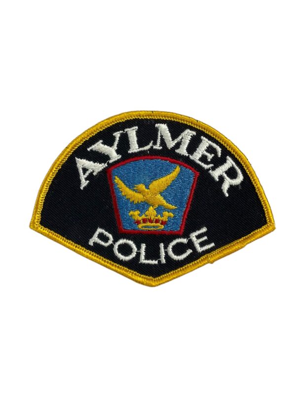 Canadian Aylmer Ontario Yellow Border Police Patch