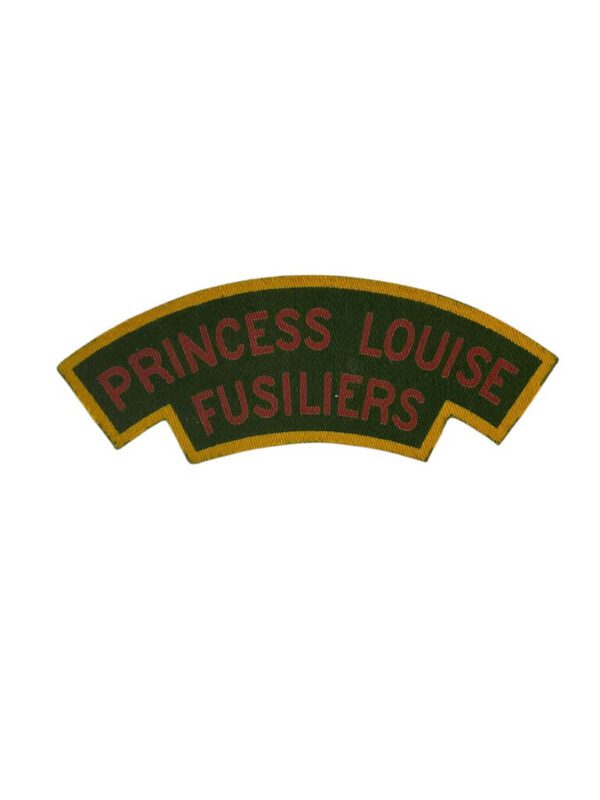 WW2 Canadian Princess Louise Fusiliers Canvas Shoulder Title Single