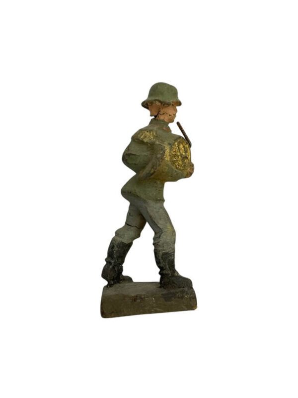 WW2 German Army Heer Bandsman With French Horn Lineol Toy Soldier