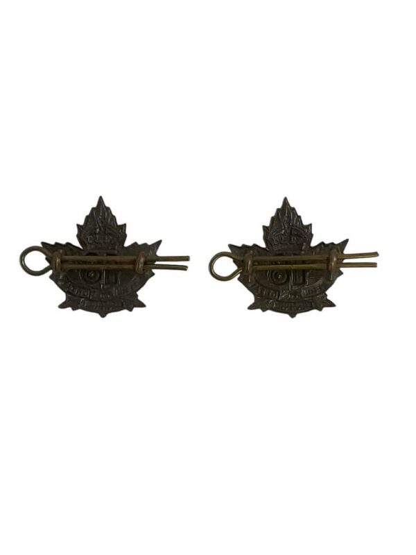 WW1 Canadian CEF 18th Battalion Collars Insignia Pair - Image 2