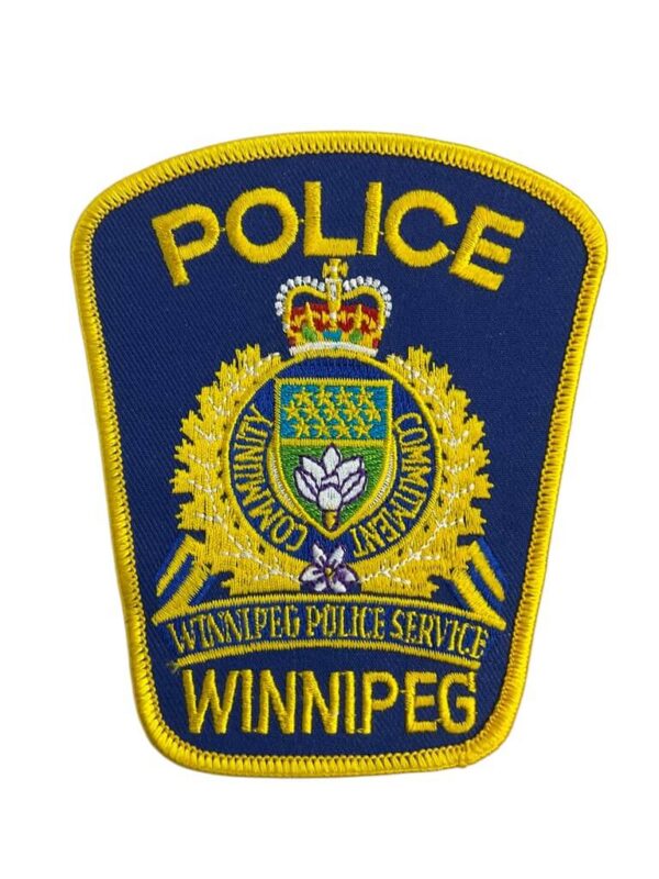 Canadian Winnipeg Manitoba Yellow Border Police Patch