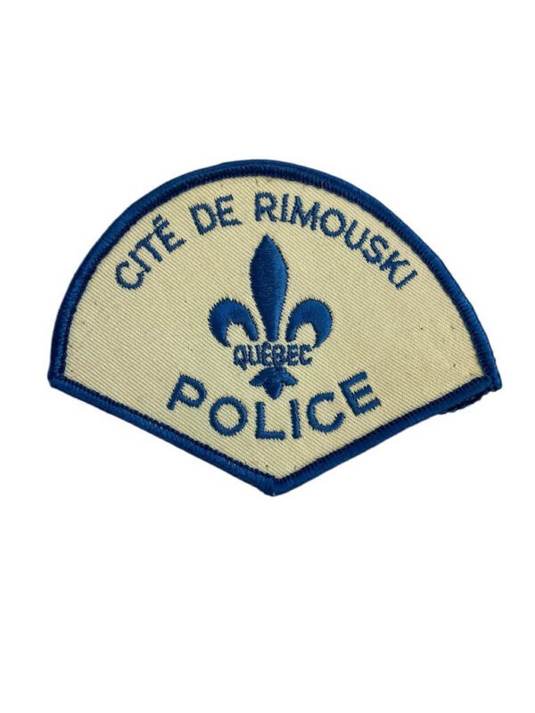 Canadian Cite De Rimouski Quebec Blue Border Police Patch