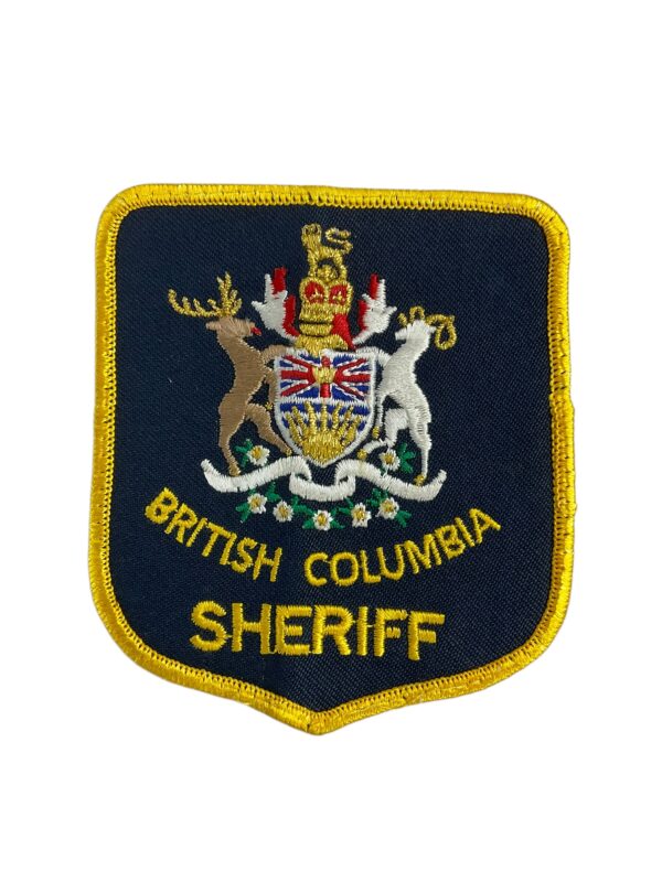 Canadian British Columbia Sheriff Yellow Border Police Patch