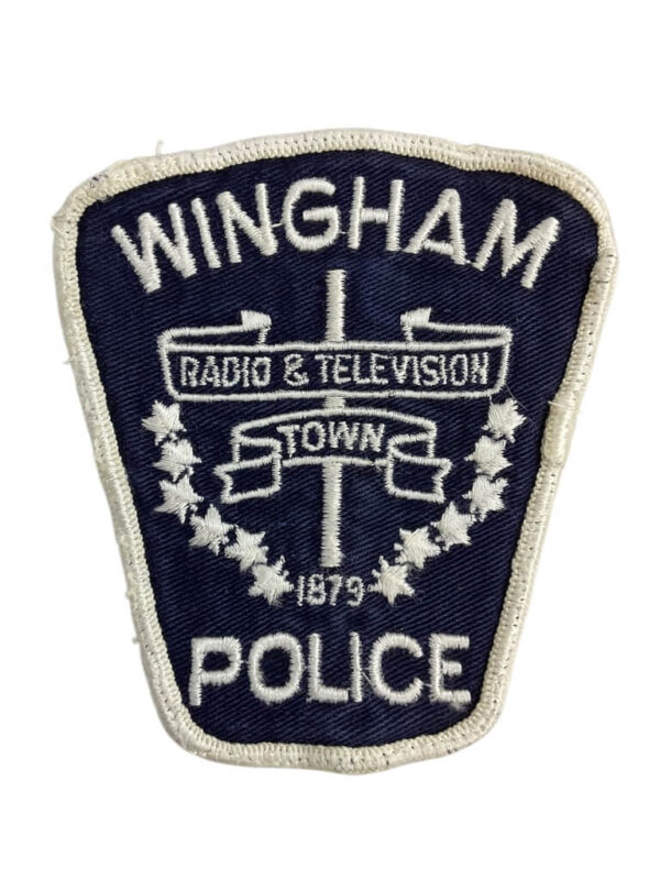 Canadian Wingham Ontario White Border Police Patch 1