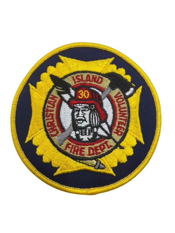 Canadian Christian Island Ontario Yellow Border Volunteer Fire Department Patch