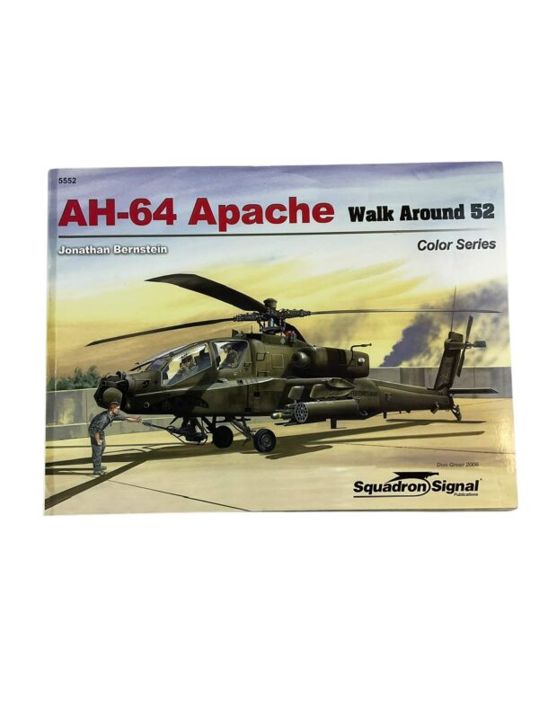 US AH-64 Apache Walk Around No 52 Color Series Squadron Signal Used Softcover Reference Book