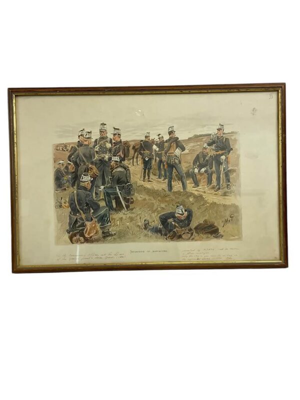 Dutch Infantry On Manoeuvre 20 X 13.5 Inches