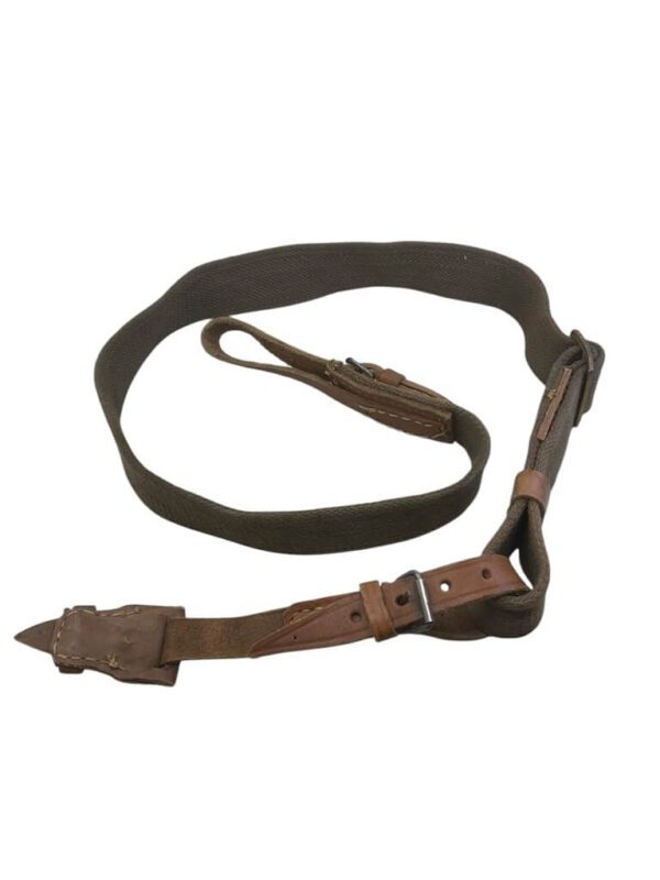 Soviet Era Canvas And Leather Rifle Sling With Keeper