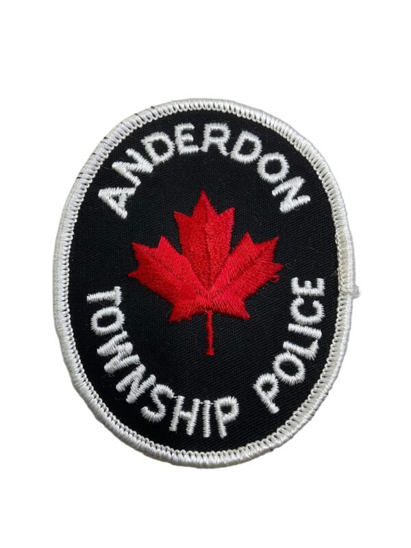 Canadian Anderdon Township Ontario White Border Police Patch