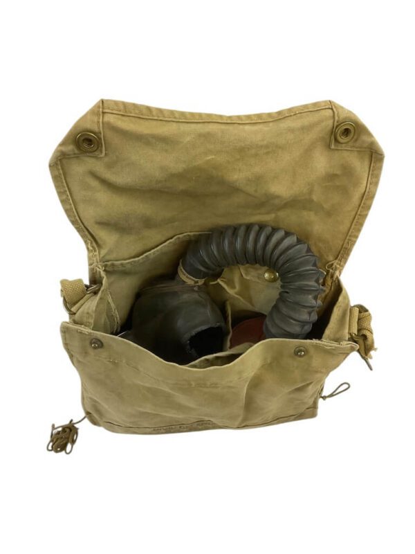 WW2 Canadian Home Front Civil Defence Respirator and Carrier Dated 1942 - Image 3