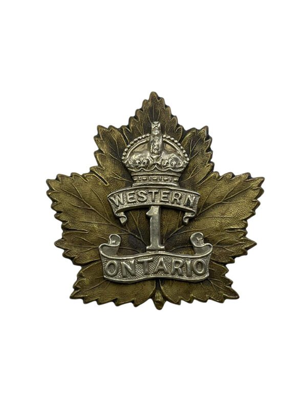 WW1 Canadian CEF 1st Battalion Western Ontario Cap Badge