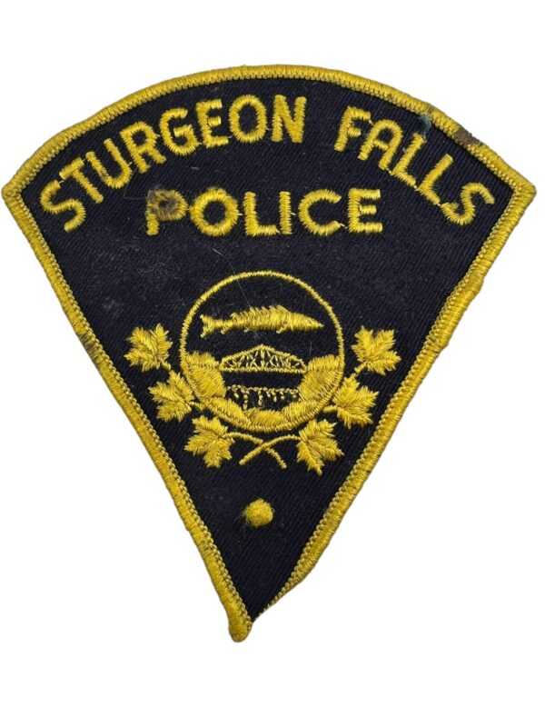 Canadian Sturgeon Falls Ontario Yellow Border Police Patch