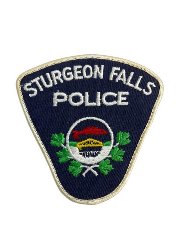 Canadian Sturgeon Falls Ontario White Border Police Patch