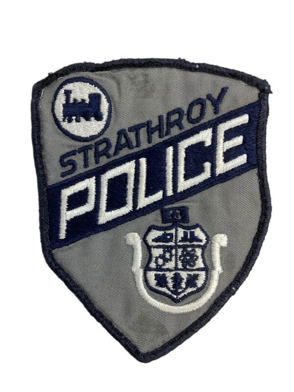 Canadian Strathroy Ontario Blue Border Police Patch