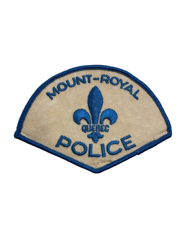 Canadian Mount-Royal Quebec Blue Border Police Patch