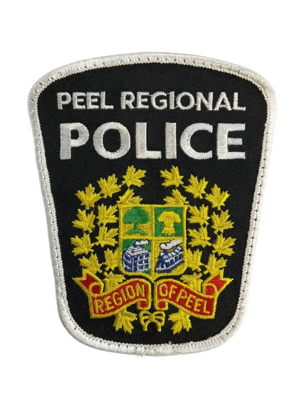 Canadian Peel Regional Ontario White Border Police Patch