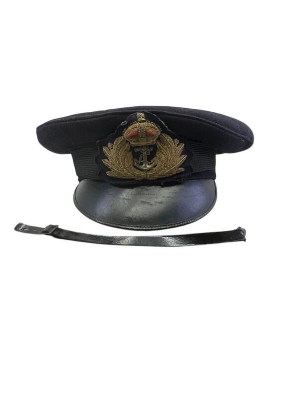 WW2 British Royal Navy Officers Peak Cap Hat Size 7 1/4