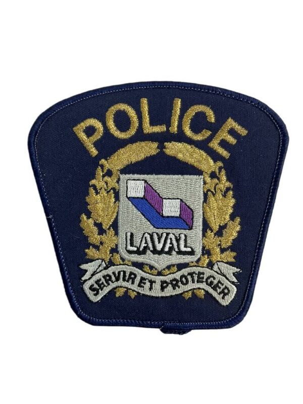 Canadian Laval Quebec Blue Border Police Patch