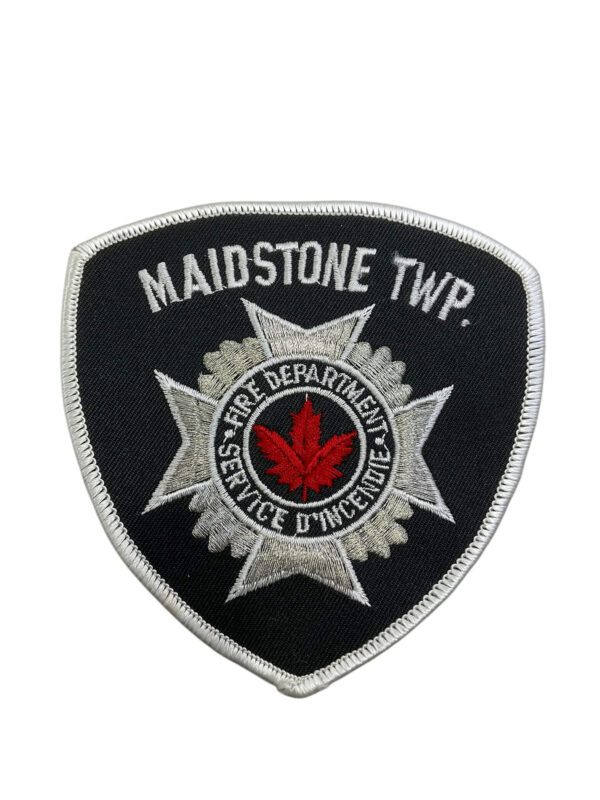 Canadian Maidstone Township Ontario White Border Fire Department Patch