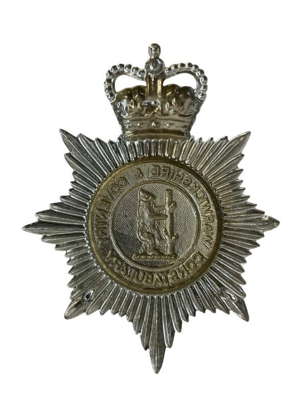 British Warwickshire and Coventry Constabulary Police Helmet Plate - Image 2