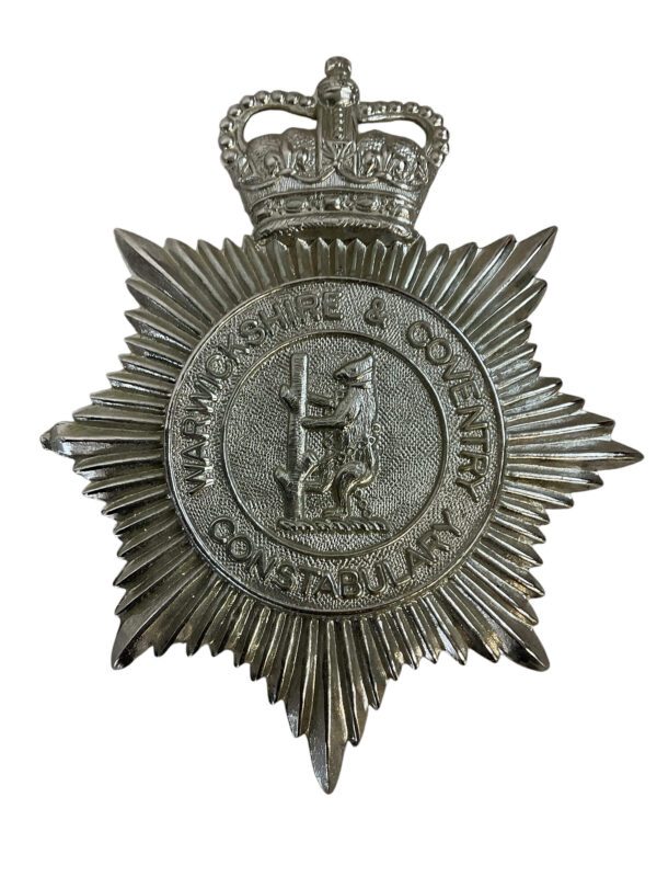 British Warwickshire and Coventry Constabulary Police Helmet Plate