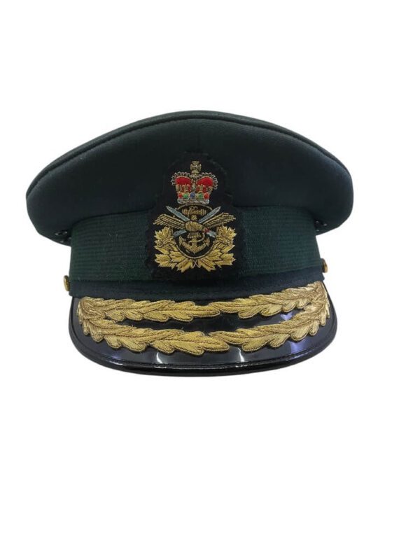 Canadian Forces Generals Peak Cap Hat Size 7 1/4 Missing Chin Strap