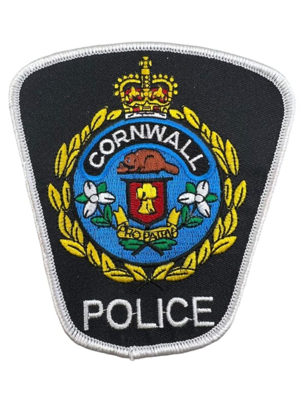 Canadian Cornwall Ontario White Border Police Patch