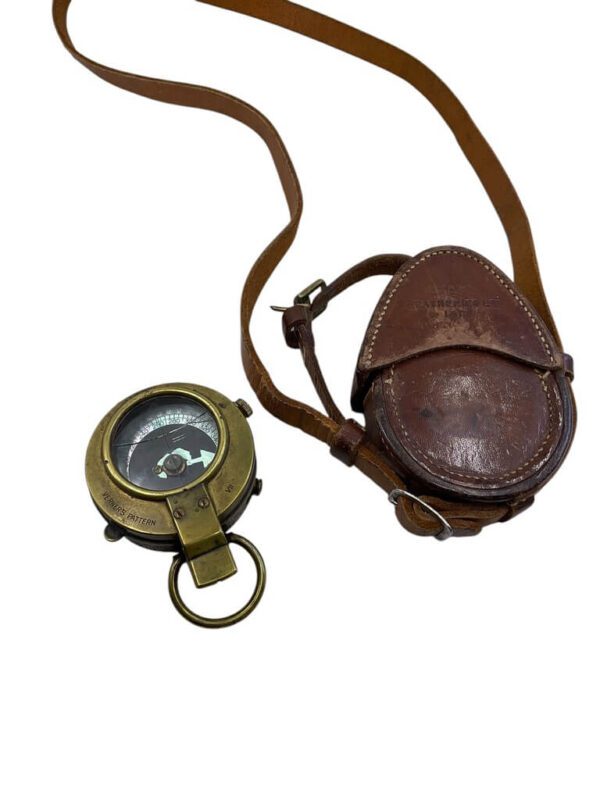 WW1 British BEF Officers Compass in Case Dated 1916