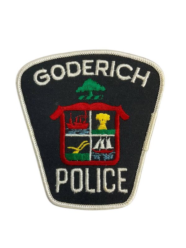 Canadian Goderich Ontario White Border Police Patch