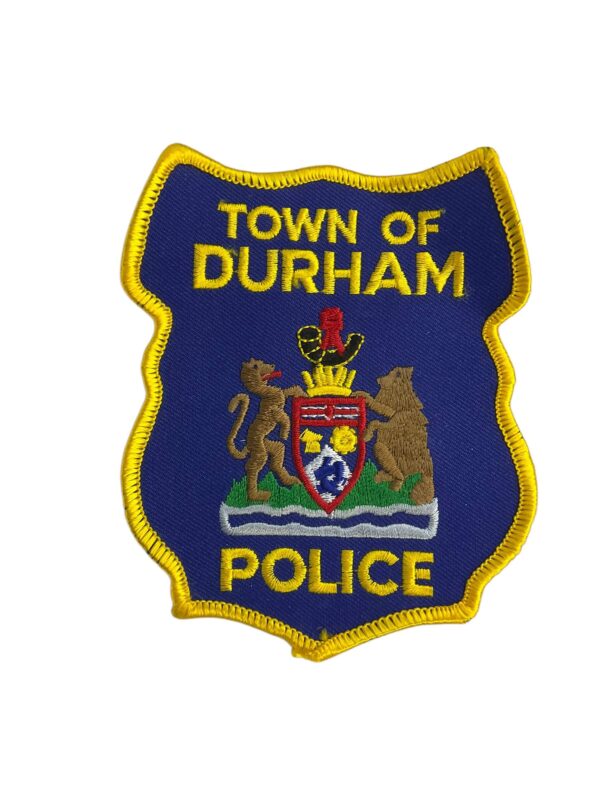 Canadian Town of Durham Ontario Yellow Border Police Patch