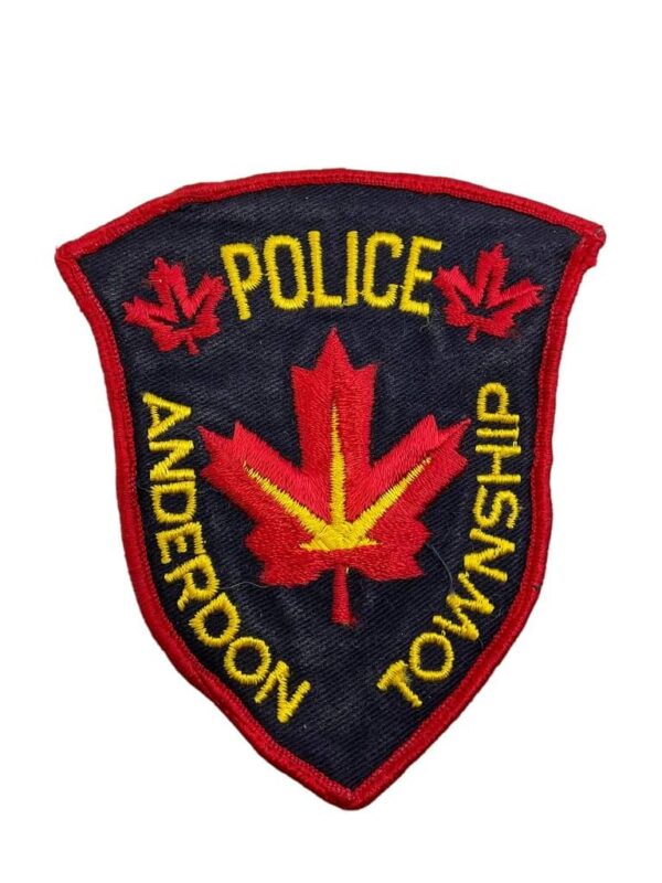 Canadian Anderdon Township Ontario Red Border Police Patch