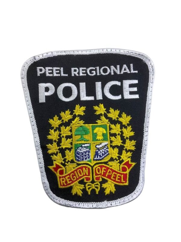 Canadian Peel Region Ontario White Border Police Patch