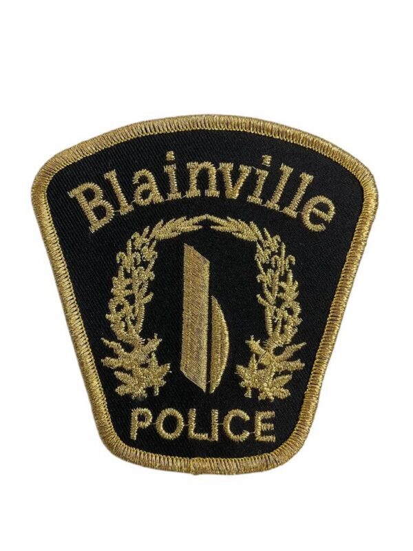 Canadian Blainville Ontario Gold Border Police Patch