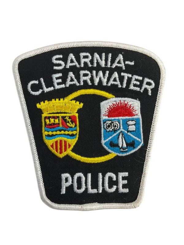 Canadian Sarnia-Clearwater Ontario White Border Police Patch