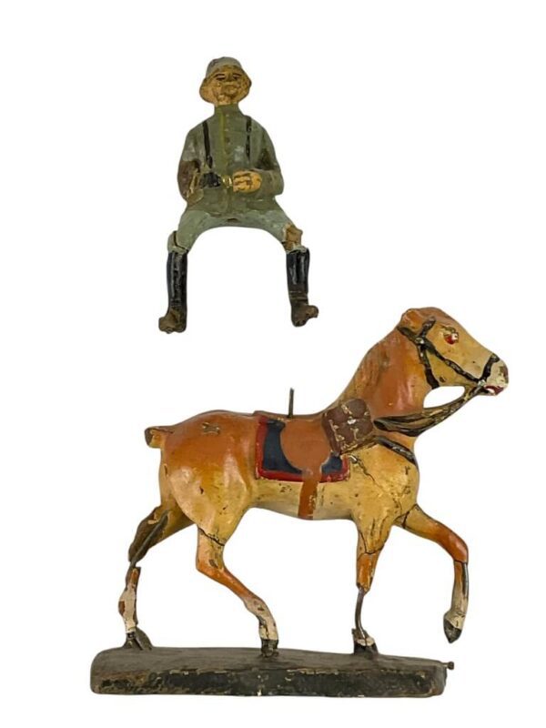 WW2 German Army Heer Cavalry Officer With Horse Lineol Toy Soldier 1 - Image 3