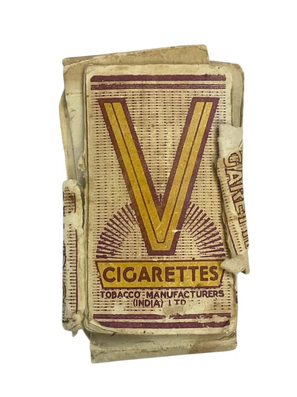 WW2 British Indian Made VICTORY Cigarette Packet With Partial Contents