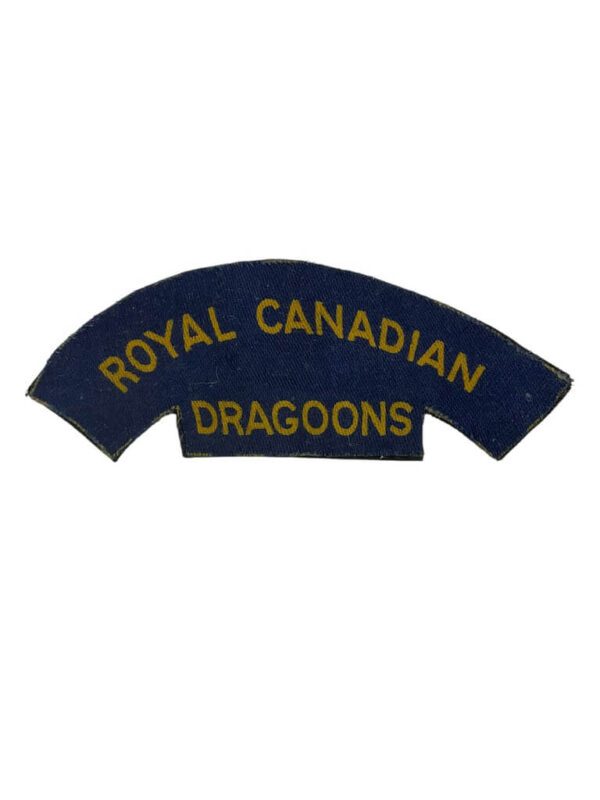 WW2 Royal Canadian Dragoons Canvas Shoulder Title Single